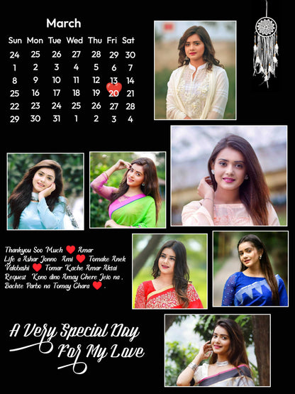 Special Birthday Collage Frame – Customizable with Your Photos & Message