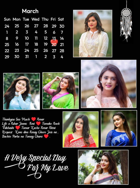 Special Birthday Collage Frame – Customizable with Your Photos & Message