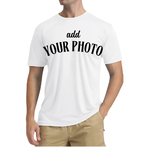 Custom Photo Print White T-Shirt – Personalized Gift