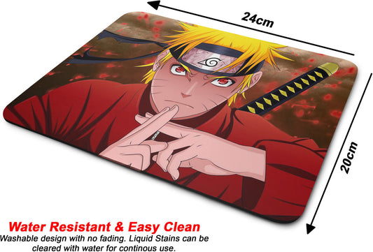 Naruto Anime Mousepad – Non-Slip Rubber Base | Gaming & Office Use